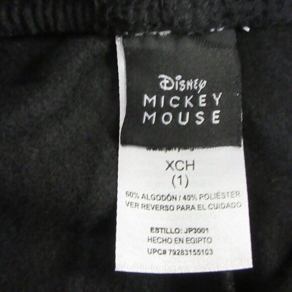 DISNEY Mickey Mouse Skeleton Joggers Juniors Sz XSmall (1) Black Sweat Pants NWT - Picture 4 of 11